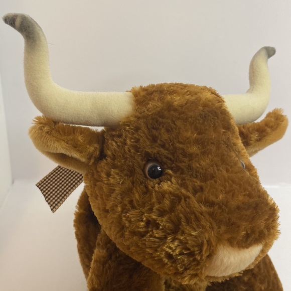 Mary Meyer Flip Flops Plush Texas Longhorn Bubba Bull Brown Floppy Stuffed Toy - Picture 5 of 9